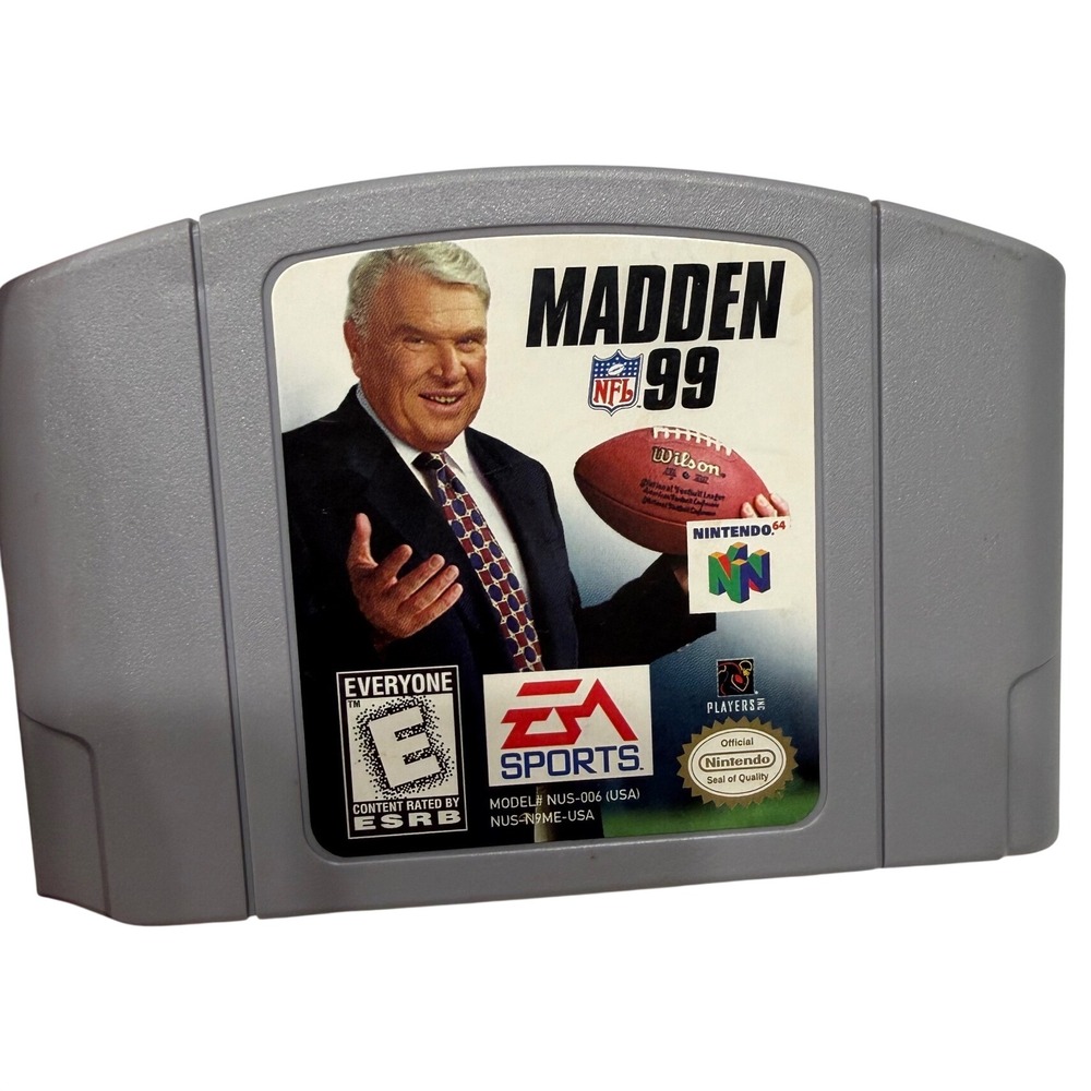 EA Sports Madden NFL 99 Excellent N64 Cartridge Football Game US Version